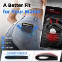 Wallet Tracker Card for Apple Find My, Rechargeable Wireless Charging Item Finder for Wallet, Passport & Travel Essentials, iOS Only