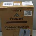 Favoyard Deep Seat Patio Cushions 24  24 inch Rainproof & Fadeness Furniture Cushion Set for Outdoor Chair Couch with Polyester-linen Fabric & Removable Cover, Hidden Zipper and Adjustment Staps (Beige)