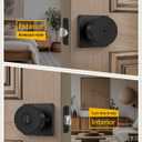 Goldenwarm Matte Black Door Knobs Interior, Privacy Bedroom Door Knob with Lock, Keyless Heavy Duty Stainless Steel Bathroom Door Handles, Interior Locking Door Knobs 10 Pack for Home Office