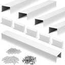 Moxweyeni 5 Pack 64 Inch x 3.3 Ft (16.5 Ft Total) Metal Line Set Cover Kit, White Metal Decorative Ac Pipe Line Set Cover Kit for Ductless Mini Split Accessories, Central Air Conditioner, Heat Pump