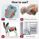 Dog Cooler Jacket for Extra Large Dogs, Dog Mesh Cooling Vest with Reflective Stripe and D Ring, Pet Cooling Jacket for Beach, Hiking, Walking, Orange-XL