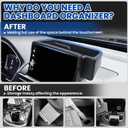 Autorder Center Console Dash Organizer for 2023-2026 Honda Pilot Accessories Dashboard Insert Tray with Cellphone Holder Storage Box with Anti-Slip Mat
