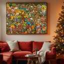 Jigsaw Puzzles for Adults, 1000 Pieces Animal Paradise Puzzle, Cartoon Painting Challenging Puzzles for Family Activity Game Nights Gifts Fidget Stress Relief