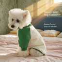 FUAMEY Dog Sweatshirt Fleece Lined for Extra Small Dogs,Dog Pullover Sweater Soft Dogs Warm Sweaters Puppy Stretchy Clothes Winter American Style Raglan Sleeve Crewneck Pullover Green XS