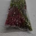 100 Pcs Red and Green Christmas Picks and Sprays Christmas Tree Filler Decorations 8'' 12'' 14'' 17''Artificial Glitter Curly Picks Ornaments for Xmas Tree Decorations Crafts
