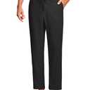 ISEEGZ Men's Linen Pants Casual Trousers 30" Black (Black, M)