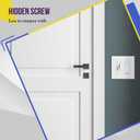 ENERLITES Screwless Decorator Wall Plates Child Safe Outlet Covers, Size 2-Gang 4.68" H x 4.73 L, Unbreakable Polycarbonate Thermoplastic, SI8832-W-5PCS, Glossy, White (5 Pack)