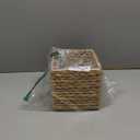 KOLWOVEN Tissue Box Holder - Square- Rattan Wicker Tissues Cube Box Cover -Boho Decorative Woven Facial Tissue Holder on Table and Barthroom (Square)