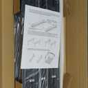 EVERHANGER Ceiling Storage Rack, Heavy Duty Overhead Garage Storage Rack, Adjustable Ceiling Bin Storage System, 6 Sets for 5 Bins, 26 Inch