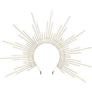 Sun Goddess Halo Crown - Renfaire Sunburst Spiked Headpiece for Women Renaissance Cosplay Costume