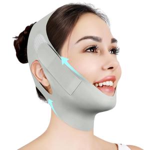 Chin Strap for Sleeping,Adjustable Chin Strap,V Line Lifting Mask,Black,M