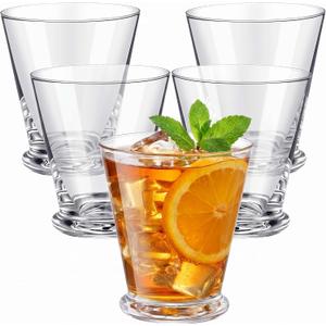 Sliner 4 Pcs Mint Julep Cups 12oz Derby Glass Mint Julep Glasses Cocktail Glasses Set for Derby Party Decorations, Horse Racing Accessories, Birthday Party Supplies