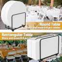Folding Table Cart, Table Dolly with Swivel Caster Transport 6-8PCS Rectangular,Round Folding Tables 24In Width Panel Cart Have 3 Pole for Separating Area&Detachable Design Easy to Through Doorway, 24 inches x 40 inches x 39 inches
