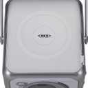 Jensen FM Stereo CD555 Bluetooth Boombox, Silver, 7.00 x 9.75 x 6.00 inches
