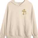 Christian Hoodies Women Faith Over Fear Hooded Sweatshirt Religious Pray Shirt Jesus Bible Verse Long Sleeve Pullover (XL)