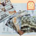 Paper Cats DIY Origami Paper, 50 Sheets Cat Origami Kit for Cat Lovers to Create Cute Desk Cat Decor, Craft Kits for Adults