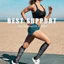 Copper Compression Socks for Women & Men (6 pairs) - Best Support for Nurses, Running, Hiking, Recovery (Black, L)