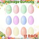 Rossesay 12 Pcs Easter Egg Votive Candles 1.8'' x 2.4'' Colored Unscented Egg Shaped Candles Smokeless Tealights for Easter Party Home Decoration Supplies (Macaron Style)
