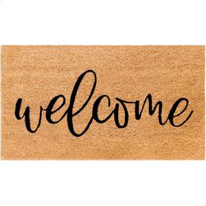 THEODORE MAGNUS Door Mat – Coir Doormat for Outdoor Entrance, Durable Welcome Mat with Non-Slip Backing, Perfect for Front Door and Entryway - Outdoor/Indoor - Welcome