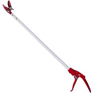 Tree Trimmer, 2 Foot Pole Pruner, Long Reach Pruning Shears, Cut and Hold Garden Clippers, Aluminum Lightweight Handle Fruit Picker, Branch Bypass Loppers
