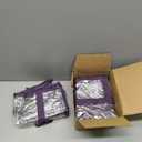 Clear Vinyl Zippered Storage Bags (3Pack) 40L Sturdy Storage Bags for Sweaters, Blankets, Comforters, Bedding Sets and Much More! (Purple, 18x15x9)