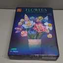 Flower Bouquet Building Block Sets, Artificial Flowers Adult Collection, Unique Home Dcor, Idea Present for Adults and Kids, Valentine's Day Gifts for Girls, Standard Particles 865 PCS (JJ9092)