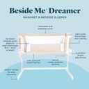Baby Delight Beside Me Dreamer Bassinet | Bedside Sleeper & Baby Bassinet | 6-Position Height Adjustment | Organic Oat