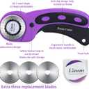 Nicecho Rotary Cutter Set,Sewing Quilting Supplies,45mm Fabric Cutters,A3 Cutting Mat for Sewing,Acrylic Rulers,Scissors,Exacto Knife,Clips,Beginners Sewing Accessories,Fabric Cutter Kit