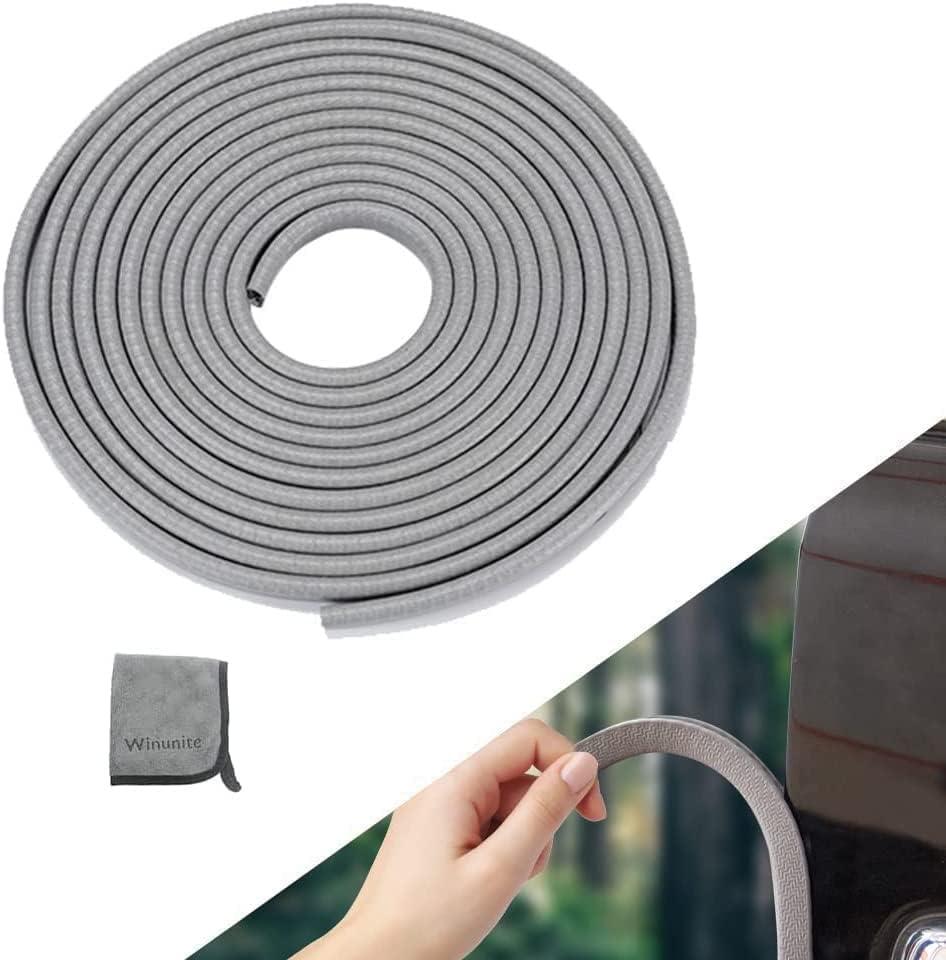 Winunite 65.6Ft(20M) Car Door Edge Guards Light Gray, Fits Most Vehicles, No Glue Required, Fade-Resistant, Ultra Long, U-Shaped Automotive Trim Car Door Edge Protector for Trucks SUV Sedans (65-3/5Ft)