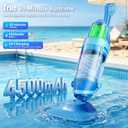 Cordless Pool Vacuum for Inground & Above Ground Pools: 23.8 GPM Powerful Stable Suction, Telescopic Pole up to 90.6", 60-Min Runtime, Extra-Large Filter & Rechargeable Pool Cleaner for Spas/Hot Tubs