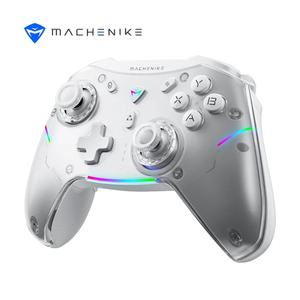 Machenike G5Pro Wireless Gaming Controller for Windows PC, Switch, IOS, Android, PC Controller Hall Effect Joystick/Triggers/Gyroscope, RGB Lights, Frost White