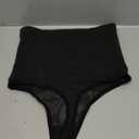 Tummy Control Thong Shapewear for Women Low Rise Thong Panties Seamless Body Shaper Girdle Underwear, Size L