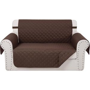 Reversible Loveseat Sofa Covers Couch Cover Furniture Protector(Loveseat Small,Chocolate/Chocolate)