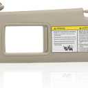 Driver Left Side Sun Visor Compatible with Toyota RAV4 2006 2007 2008 2009 2010 2011 2012 2013 with Light Replace 74320-42501-A1 Beige