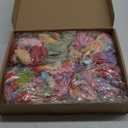 210 Pcs Mini Silk Flower Heads Small Fake Rose Daisy Faux Flowers Bulk for Crafts Artificial 3D Loose Fabric Flowers Heads Sunflower Bulk for Wedding Hair Cap Dresses Decorations (Bright Colors Mixed)