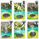 AMZtime 1.4W Solar Fountain with 4 Fixed Rods, 2026 Solar Fountain Pump with Upgraded Solar Panels, Solar Powered Floating Water Fountain Pump for Bird Bath, Garden, Ponds, Fish Tank and Outdoor