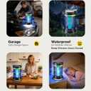 Solar Bug Zapper Outdoor, High-Efficiency Mosquito Zapper, 5 Modes Fly Zapper, Smart Auto ON/Off, Cordless Long-Lasting 6000mAh Fly Zapper for All Night, Indoor & Outdoor