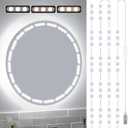 LED Vanity Lights for Mirror, 16ft Makeup Strip Light, 3000K 4000K 6000K & 10 Level Brightness Adjustable, USB Cable, Hollywood Mirror Light Stick-On for Makeup Dressing Room Bathroom Bedroom (20 Lights (White))