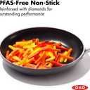 OXO 10 Non-Stick Every Day Frying Pan, BPA-Free Comfort Grip Silicone Handle, Dishwasher & Oven Safe, PFAS-Free Ceramic Skillet, Black
