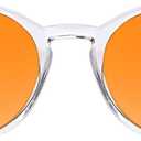 TIJN Blue Light Blocking Glasses Men Women Vintage Thick Round Rim Frame Eyeglasses (14. ( Strengthen Protect- Amber Lens) Clear)