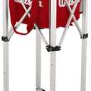 Wilson Teaching Cart Traveler with Red Bag, Holds 150 Tennis Balls, Zippered Top, Foldable Cart, 3.9 x 9.4 x 19.6 in