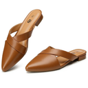 Rekayla Women’s Mules Closed Pointed Toe Backless Loafer Shoes for Women, Size 7.5