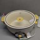 GreenLife 8QT Slow Cooker, Non-Toxic PFAS-Free Ceramic Nonstick Removable Interior Bowl, Programmable, Family Friendly, Keep Warm, Stovetop & Oven Safe, Dishwasher Safe Crock, Timer, Glass Lid, Cream