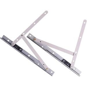 1 Pair Casement Window Hinge, 10 Inch Stainless Steel Finish Adjustable/2 Pack Standard Duty Concealed Hinge, Universal E-Gard Corrosion Resistant Coating Friction Stay Hinges for Awning/Hopper