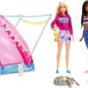 Barbie It Takes Two Camping Playset with Tent, 2 Barbie Dolls & 20 Pieces Including Animals, Telescope & Accessories, Toy for 3 Year Olds & Up