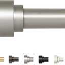 HEI! DEAR Silver Curtain Rods 72 to 144 Inch(6-12FT),1 Inch Long Curtain Rod,Adjustable Heavy Duty Curtain Rods,Modern Decorative Drapery Rods,Telescoping Window Single Curtains Rods 36-150",Silver