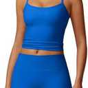 IMEKIS Women Workout Sets 2 Piece Padded Sports Bra Tank Top High Waist Booty Lifting Shorts Gym Yoga Matching Outfits Size S