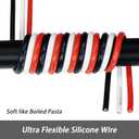 16 Gauge Silicone Wire 50 Feet Black + 50 Feet Red, Flexible 16 AWG Stranded Wire, 252 Strands Tinned Copper Conductor, High Temp Rated 200 - Car, Inverter, Battery, Automotive