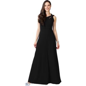KOH KOH Womens 2026 Long Bridesmaid Cocktail Evening Sleeveless Maxi Dress Gown (Large, Black)