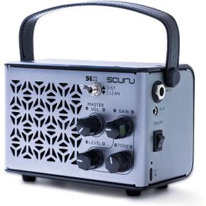 Caline Portable Guitar Amp,10W Mini Guitar Amplifier,Distortion,Clean Practice Amps for Electric Guita,Rechargeable Amp with Aux,Buletooth